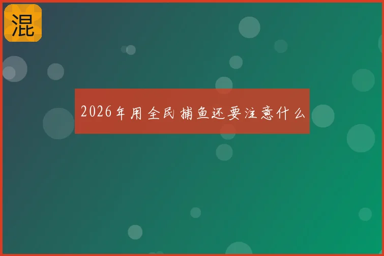 2026年用全民捕鱼还要注意什么