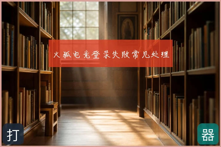 火狐电竞登录失败常见处理